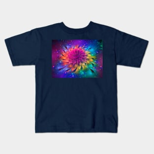 abstract fractal color digital background, design creative Kids T-Shirt